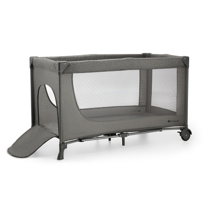 Pătuț Travel Kinderkraft Joy2, cu Accesorii, Dark Grey