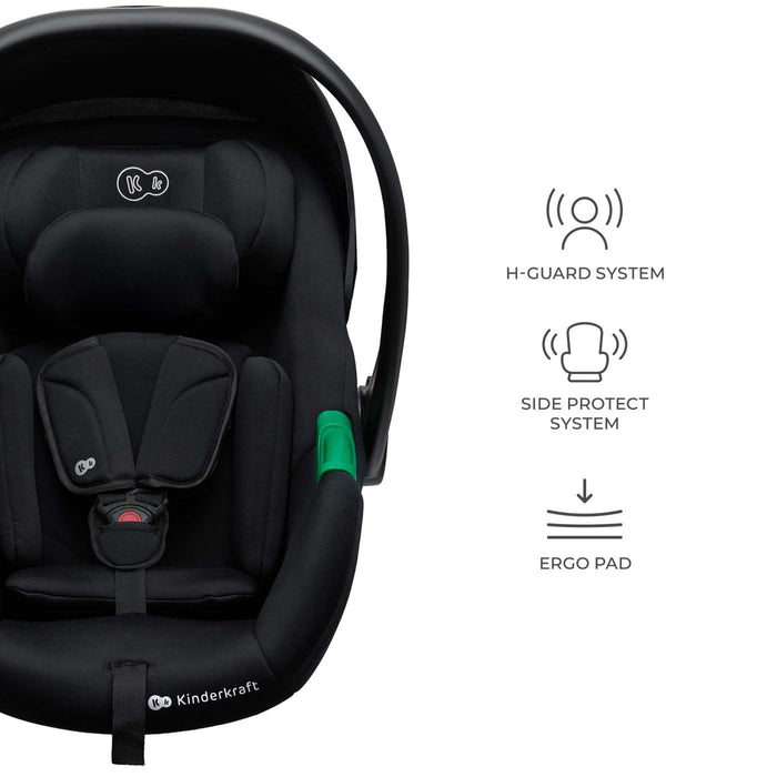 Scoică Auto Kinderkraft Mink Pro 2 I-Size 40-75 cm + Bază Zestaw Black