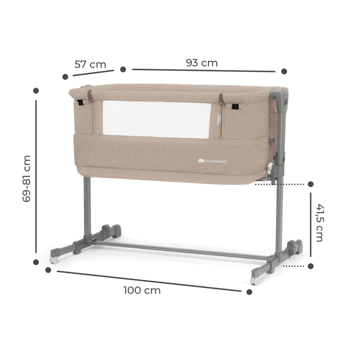 Pătuț Co-Sleeper Kinderkraft Neste Grow, Bej