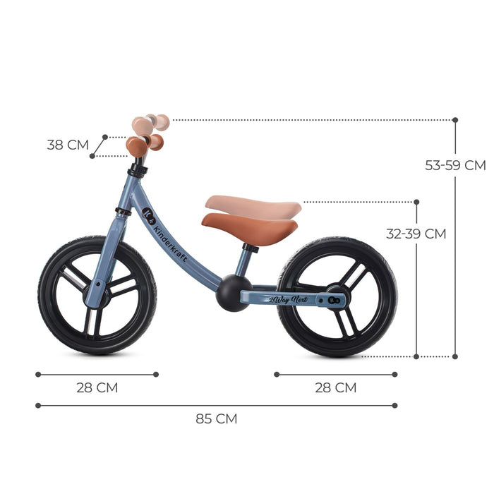 Bicicletă fără Pedale, Kinderkraft - 2Way Next, Portocaliu, 12Inch, Blue Sky