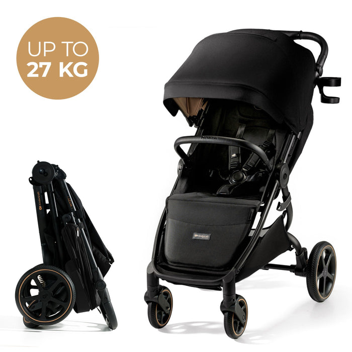 Cărucior Sport, Ultra Compact, Kinderkraft Mitzy, 0-22 kg, Black Ink