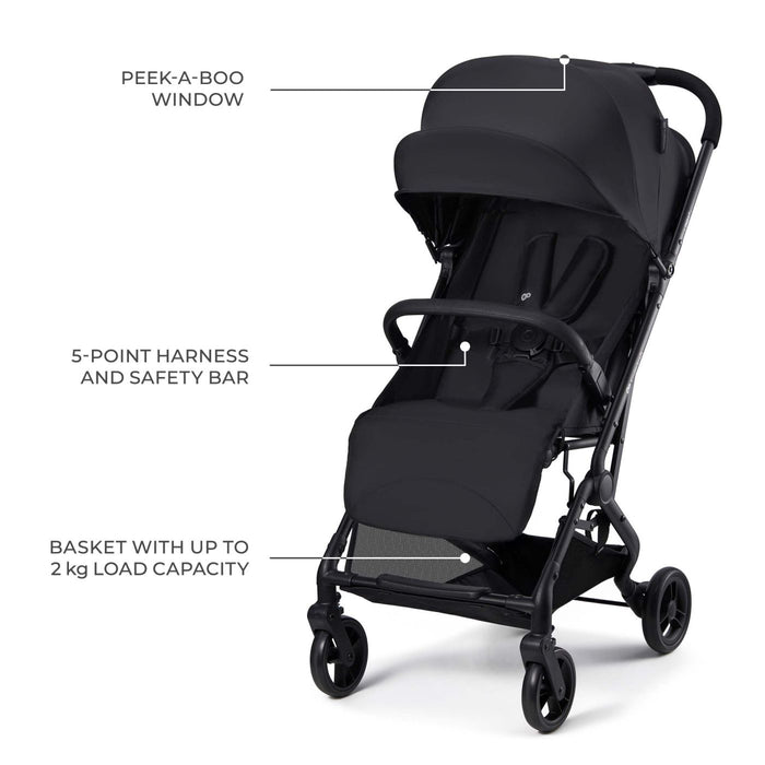 Cărucior Sport Kinderkraft Indy3, Coal Black