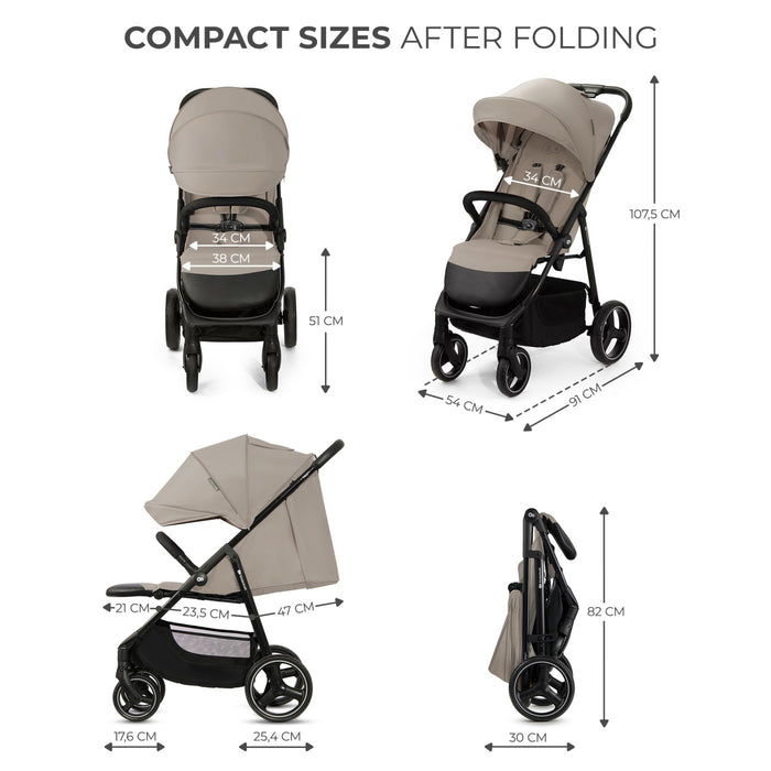 Cărucior Sport Kinderkraft Trig3 Stone Beige