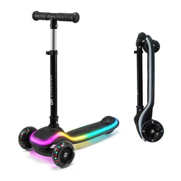 Trotinetă cu Lumini Kinderkraft Raket, Black
