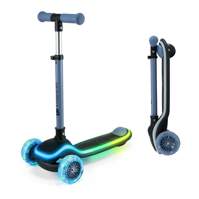 Trotinetă cu Lumini Kinderkraft Raket, Blue