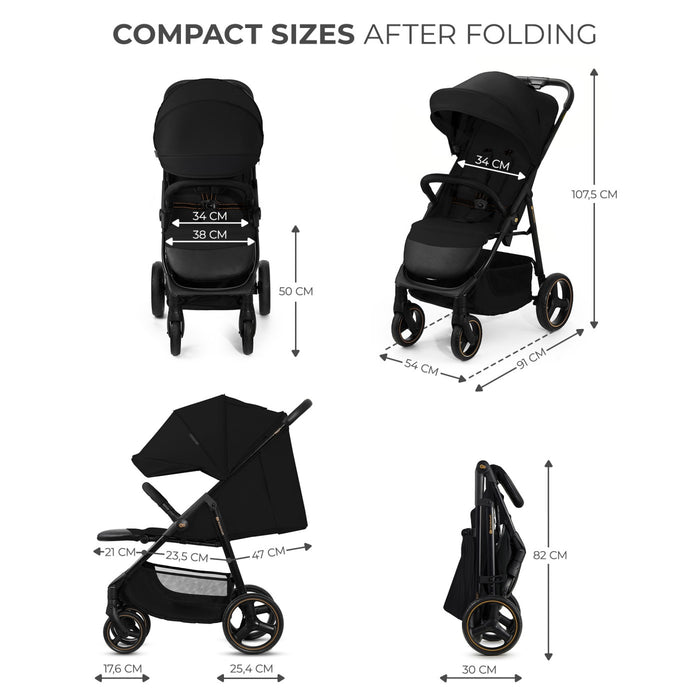 Cărucior Sport Kinderkraft Trig3 Onyx Black