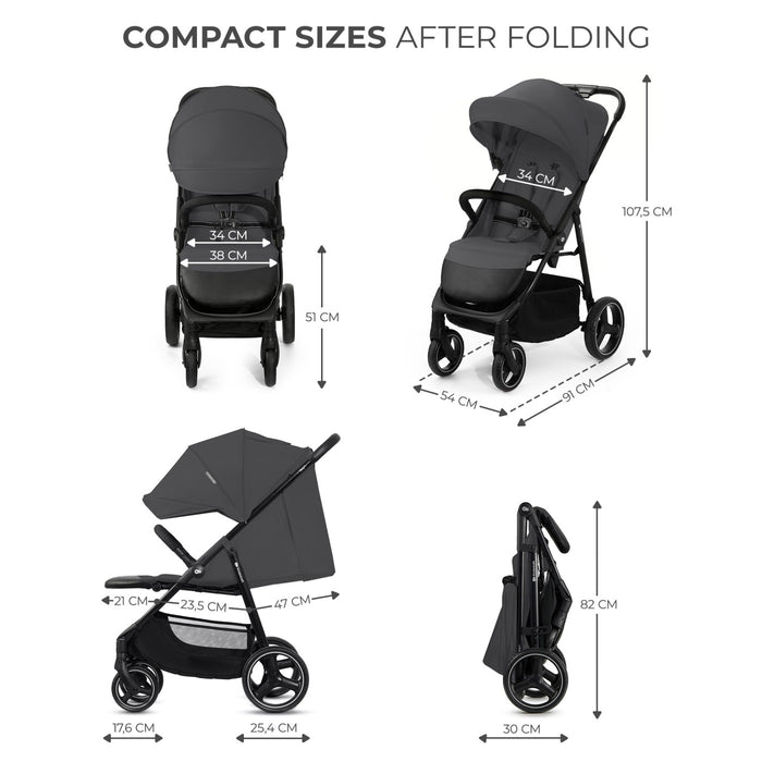 Cărucior Sport Kinderkraft Trig3 Granite Grey