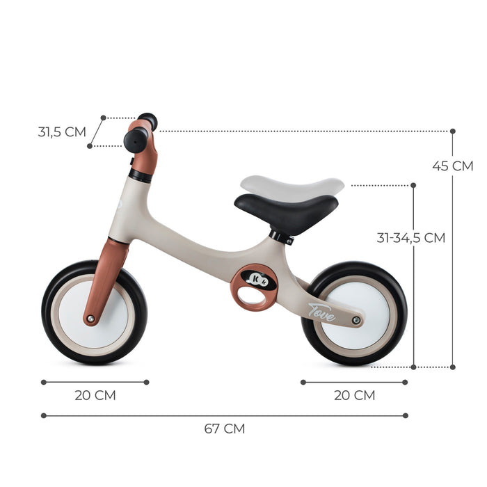 Bicicletă de Echilibru Kinderkraft Tove, Desert Beige