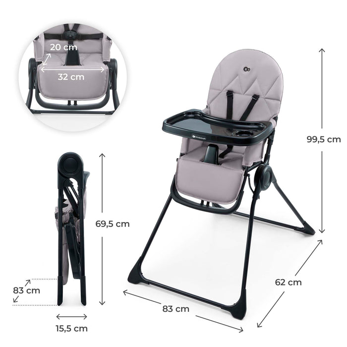 Scaun de Masă Kinderkraft Binci, Grey