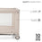 Pătuț Travel Kinderkraft Joy2, fără Accesorii, Beige
