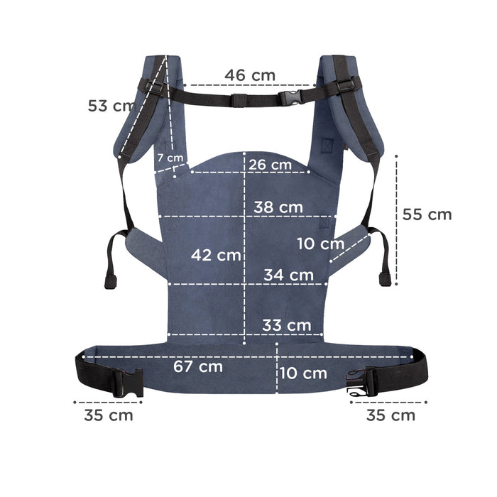 Marsupiu Ergonomic Kinderkraft Nino, până La 20 kg, Confetti Denim