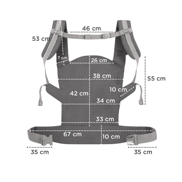 Marsupiu Ergonomic Kinderkraft Nino, până La 20 kg, Confetti Grey