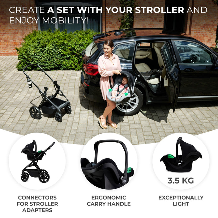 Cărucior Kinderkraft Newly, 4 in 1, Classic Black