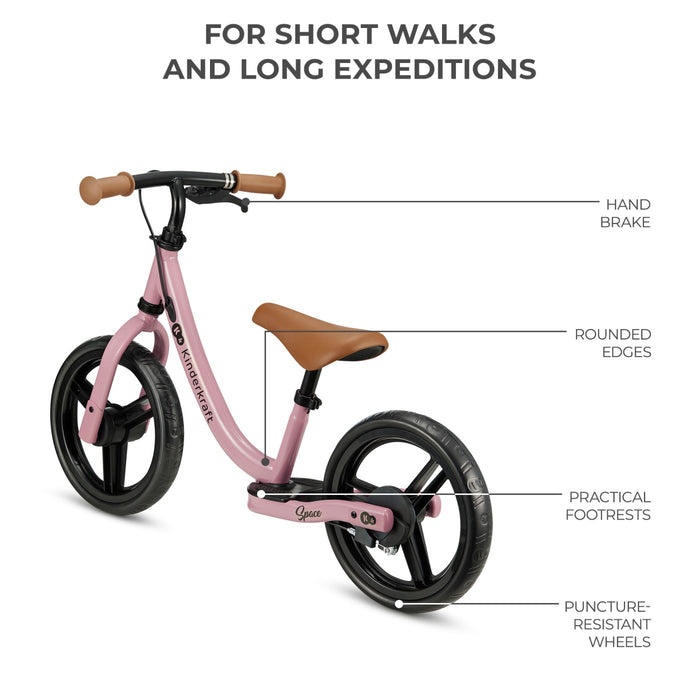 Bicicletă fără Pedale Kinderkraft Space Dark Pink