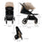 Cărucior Sport, Ultra Compact, Kinderkraft Mitzy, 0-22 kg, Linen Beige