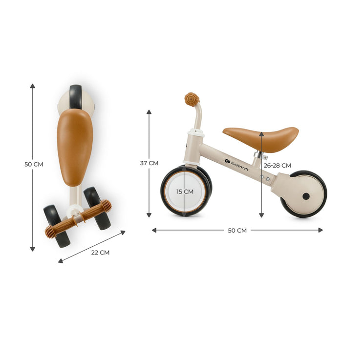 Bicicletă Echilibru Kinderkraft Cutie Light Beige