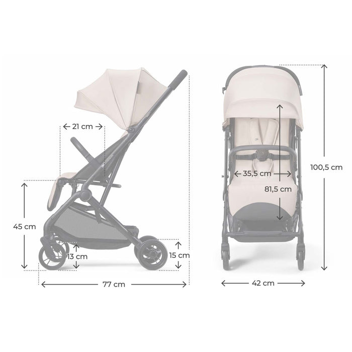 Cărucior Sport Kinderkraft Indy3, Misty Beige