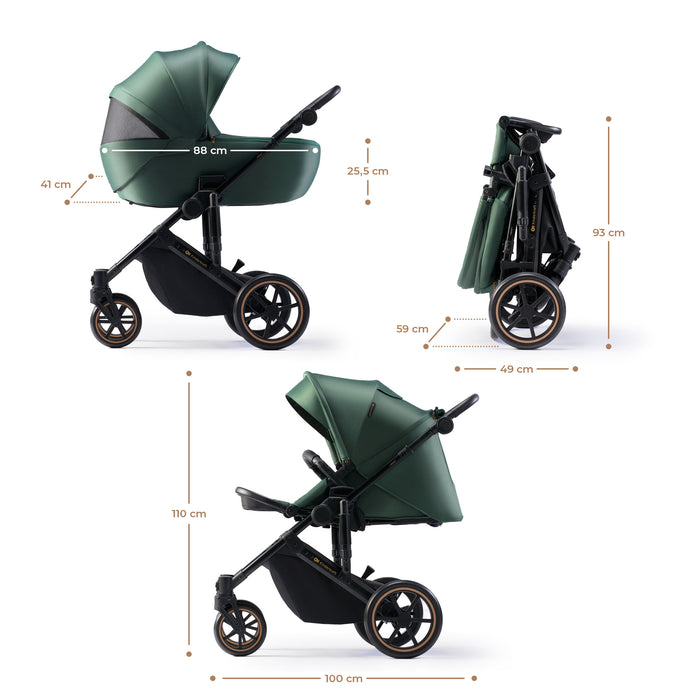 Cărucior 2 in 1 Kinderkraft Prime 2, Dark Green