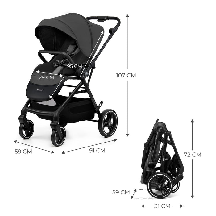 Cărucior Sport Kinderkraft Yoxi, Grey