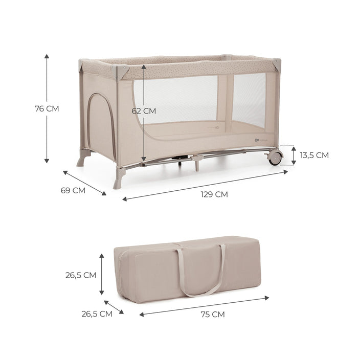 Pătuț Travel Kinderkraft Joy2, fără Accesorii, Beige