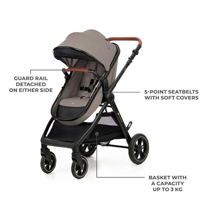 Cărucior Kinderkraft Esme Pro, 3 in 1, Sand Beige