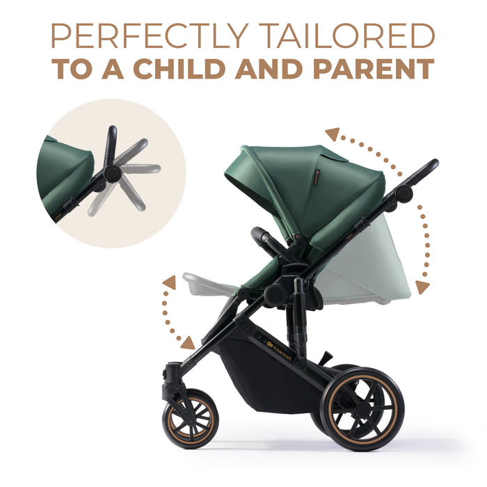 Cărucior 2 in 1 Kinderkraft Prime 2, Dark Green