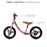 Bicicletă fără Pedale Kinderkraft Space Dark Pink