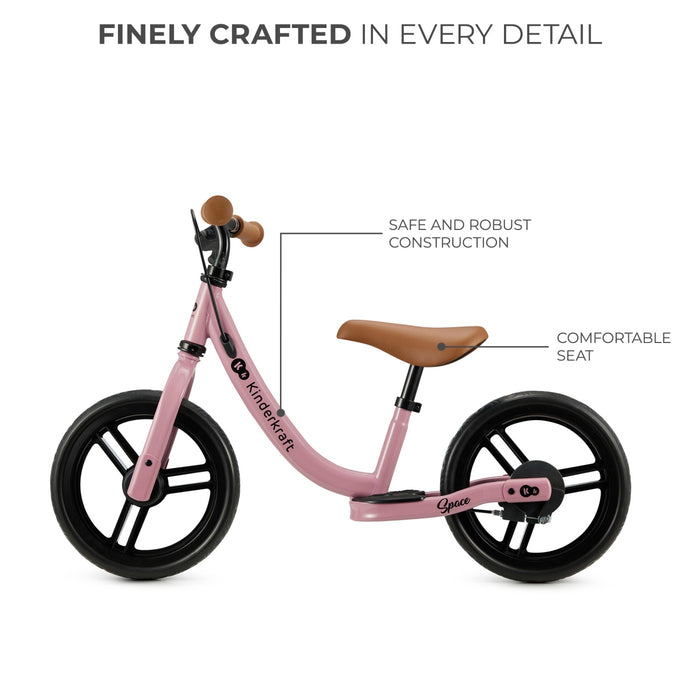 Bicicletă fără Pedale Kinderkraft Space Dark Pink
