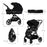 Cărucior Kinderkraft Yoxi 2In1, Pure Black