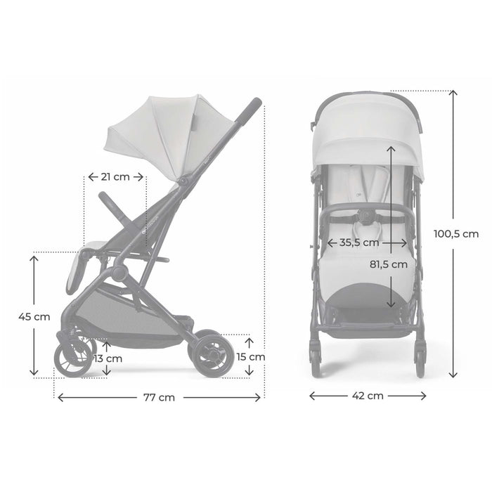 Cărucior Sport Kinderkraft Indy3, Urban Grey