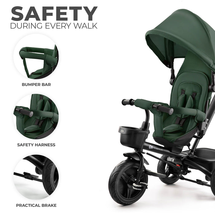Tricicletă Copii Kinderkraft Aveo, Mystic Green