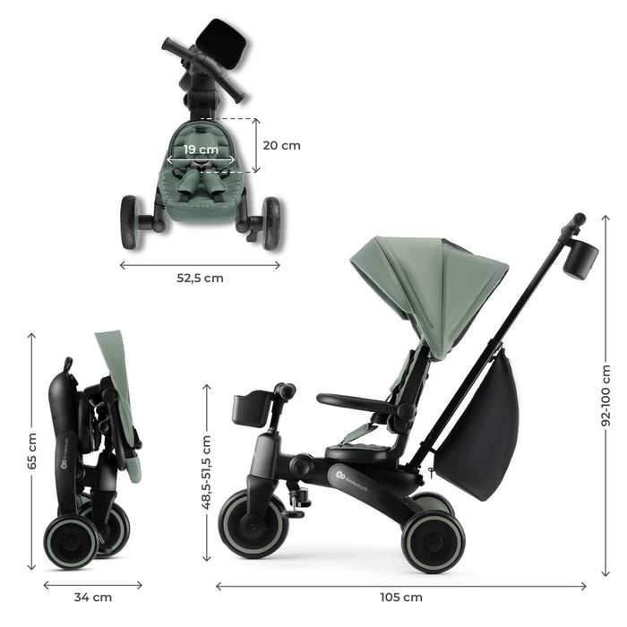 Tricicletă Kinderkraft Jazz 2, Green