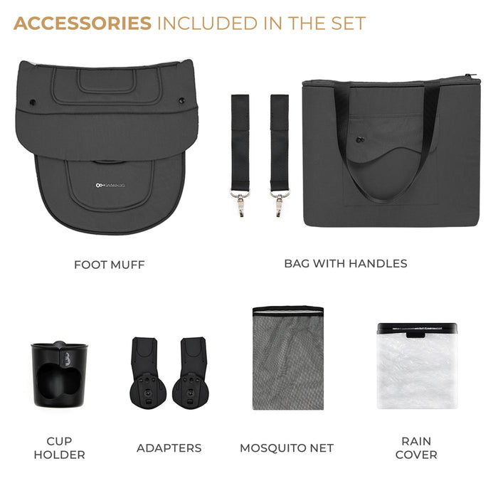 Cărucior Kinderkraft Yoxi 3In1 (Mink Pro) Moon Grey