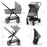 Cărucior Kinderkraft Newly, 4 in 1, Moonlight Grey