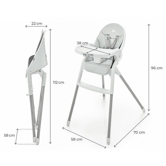 Scaun de Masă Kinderkraft Dinnly, Grey