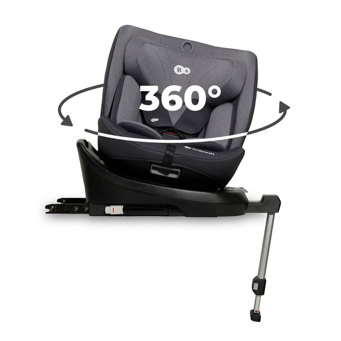 Scaun Auto I-Size, 40-150 cm, Kinderkraft I-360, Grey
