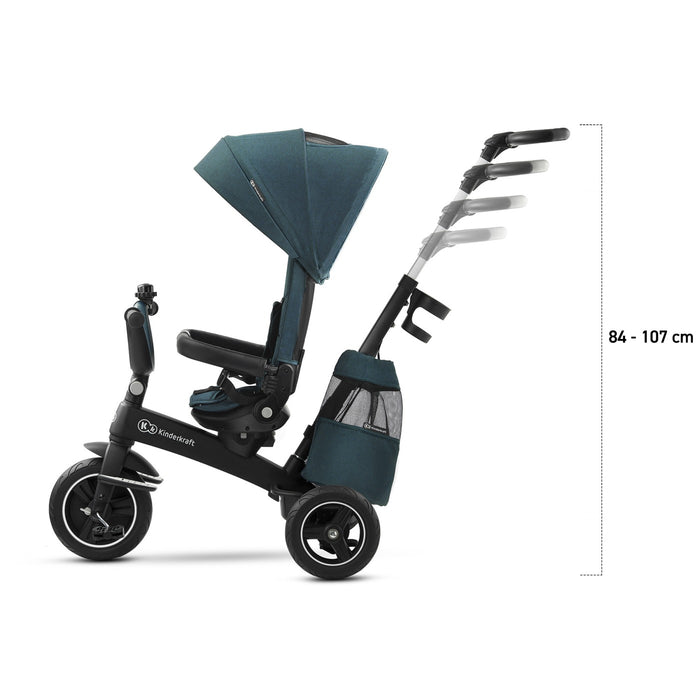 Tricicletă Kinderkraft Easytwist, Midnight Green