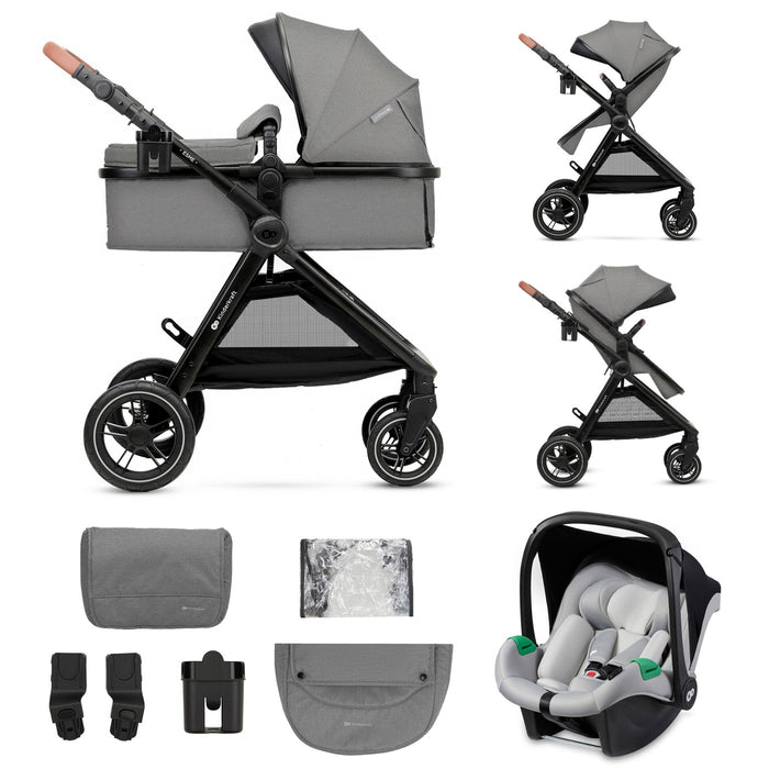 Cărucior Kinderkraft Esme, 3 in 1, Moonlight Grey