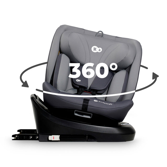 Scaun Auto Kinderkraft I-Grow I-Size 40-150 cm, Grey