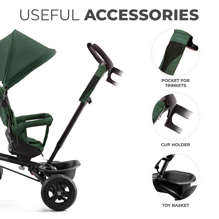 Tricicletă Copii Kinderkraft Aveo, Mystic Green