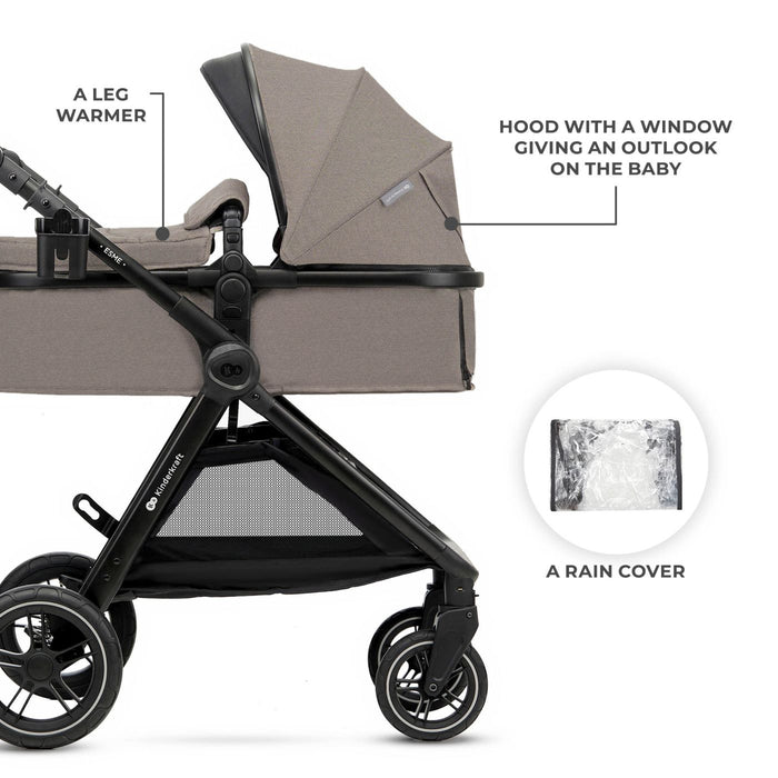 Cărucior Kinderkraft Esme Pro, 3 in 1, Sand Beige