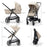 Cărucior Kinderkraft Newly, 4 in 1, Sand Beige