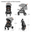 Cărucior Sport Kinderkraft Grande Plus, Grey
