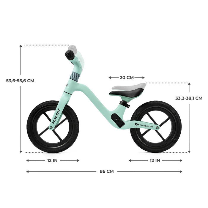 Bicicletă fără Pedale Kinderkraft Xploit, Turcoise