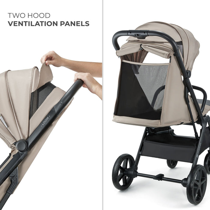 Cărucior Sport Kinderkraft Loom, 0-22 kg, Linen Beige