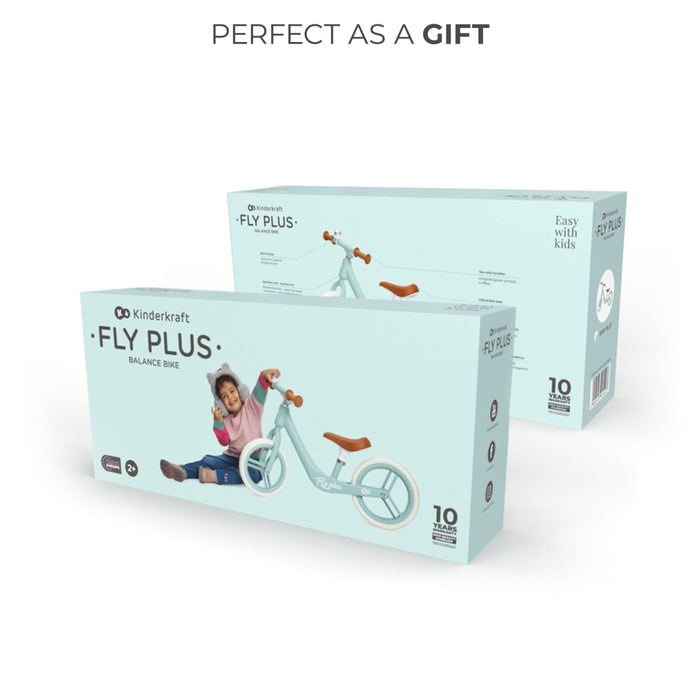 Bicicletă de Echilibru Kinderkraft Fly Plus, Baby Blue