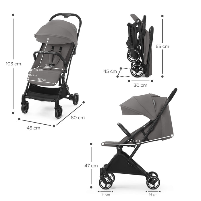 Cărucior Sport Kinderkraf Indy2, Cozy Grey