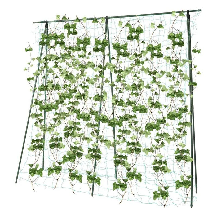 Ansamblu suport araci cu plasa pentru crestere castraveti, fasole, mazare, 210x210x1.1 cm