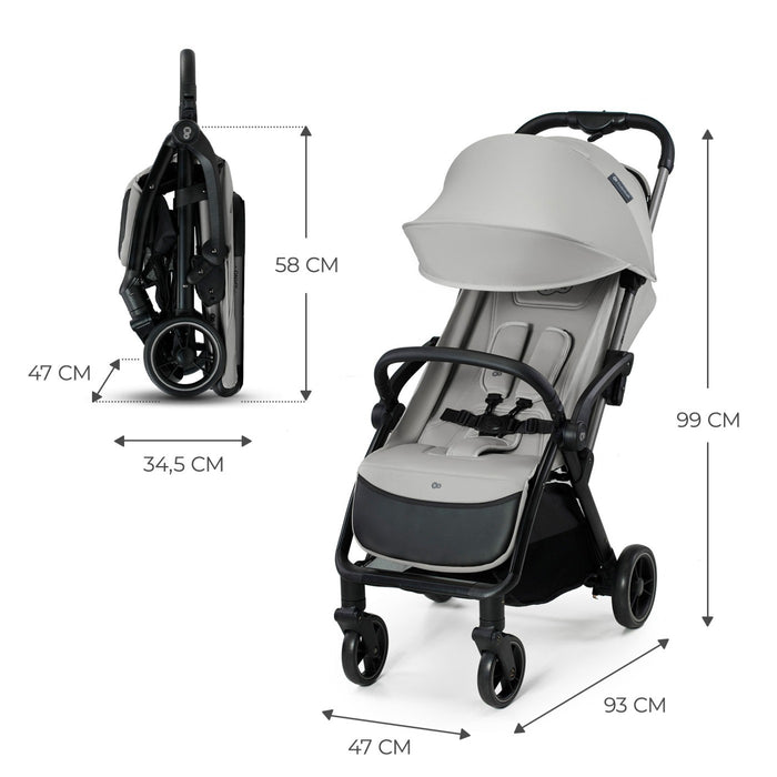 Cărucior Sport Kinderkraft Apino, 0-22 kg, Dove Grey