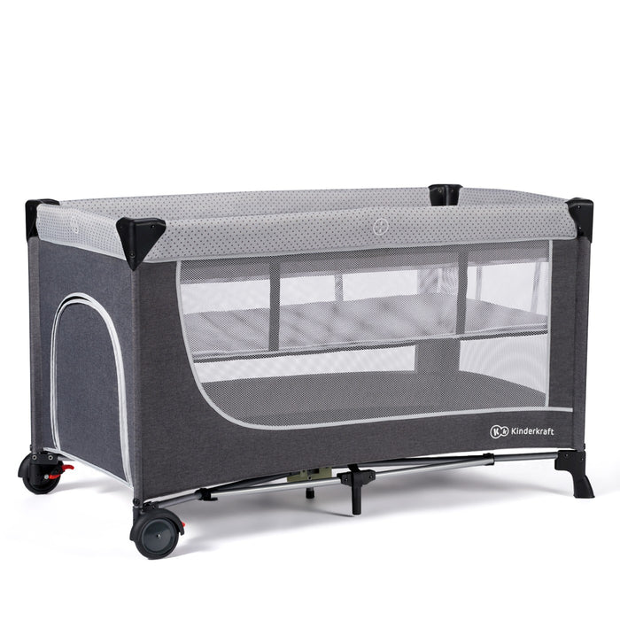 Pătuț de Calatorie Kinderkraft Leody, Grey